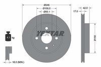 2X Bremsscheibe Vorne Textar 92165603 FÜR Daihatsu FÜR Subaru Scheibenbremse