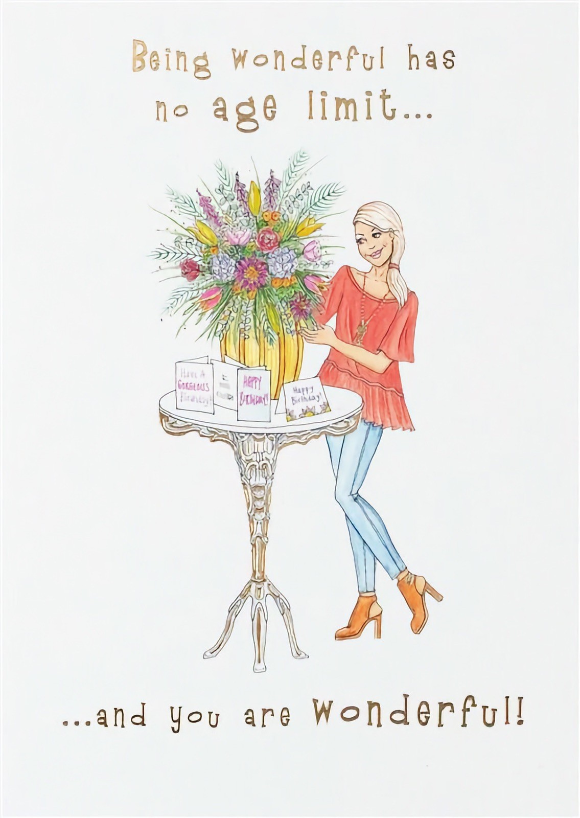 Funny Birthday Card Being Wonderful Has No Age Limit Female Joke Humour