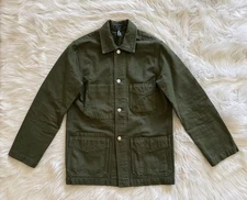 Drake’s London Chore Coat Jacket Olive Green 34