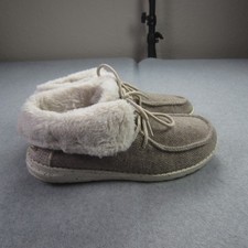 Hey Dude Britt Nut Tan Faux Fur Lined Lace Up Chukka Boot Shoes Women Size 8