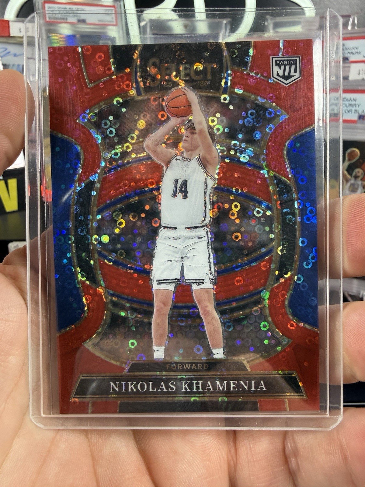 Nikolas Khamenia Panini 2025-26 Select #42 Red Disco /135 Duke Basketball