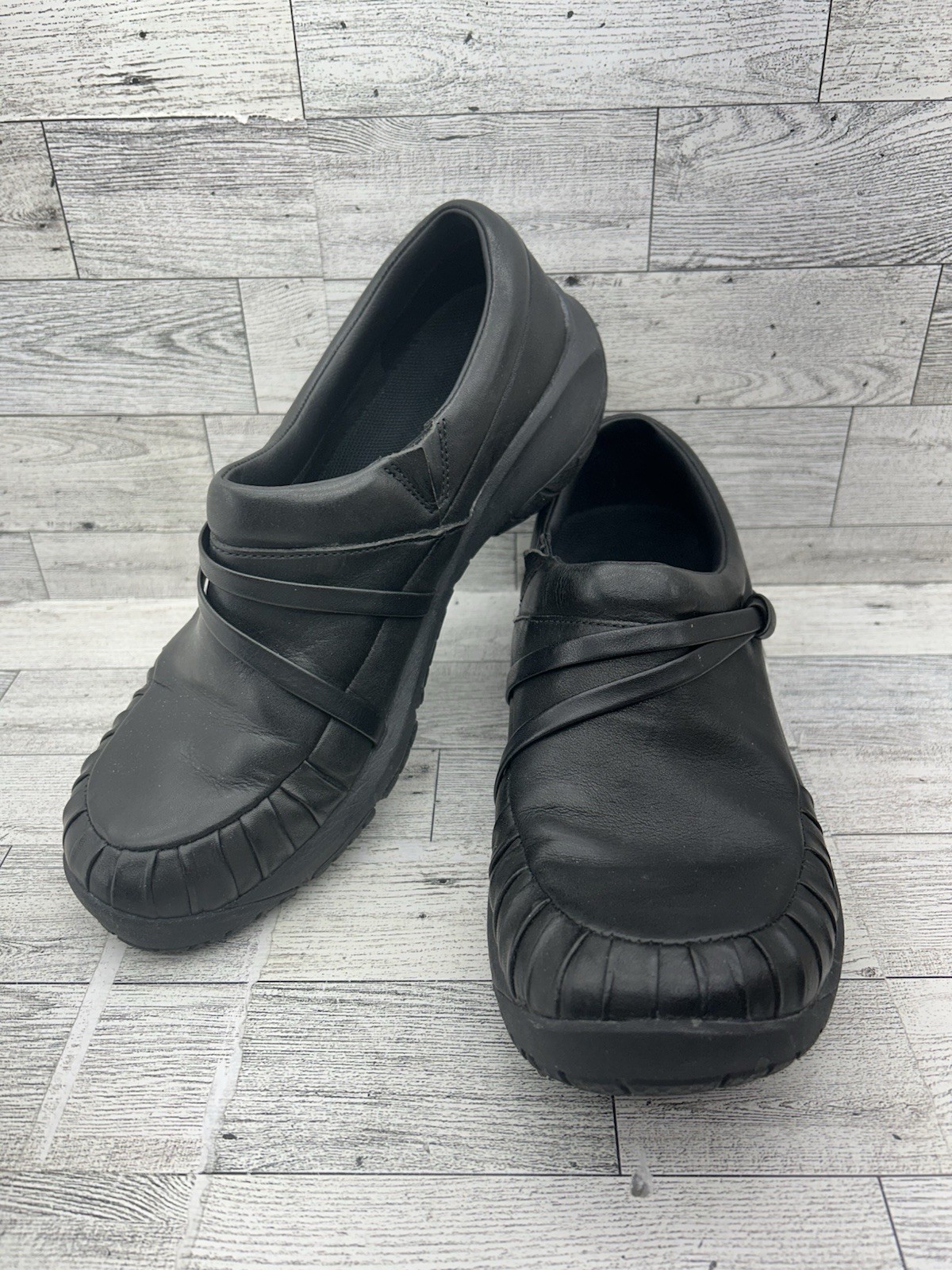 Mocassino Merrell Encore plissettato slip on nero pelle zoccolo comodo donna taglia 8 5