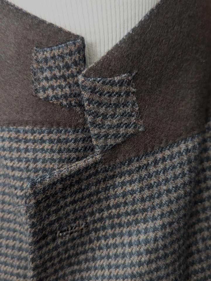 £10,000 Kiton Napoli Bespoke 52 (IT 64C) Marrón Cuadros Pura Cachemira Portly Foto 4 de 4