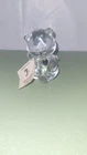 Fenton Art Glass Teddy Bear Birthstone February  Heart Birthday W/ Tag Valentine