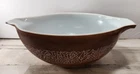 Vintage PYREX 444 Brown Woodland Large 4 qt Mixing Serving Cinderella Bowl