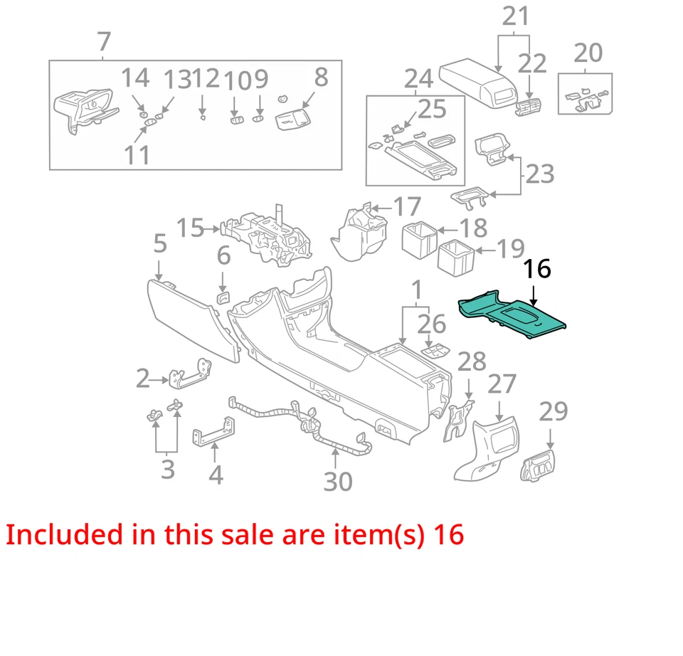 Se adapta a placa Cadillac Deville 2000-2005 ASM F/FLR CNSL TR 25701943 - NUEVO OEM Foto 2 de 3