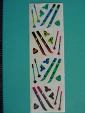 Vintage 1995 Mrs. Grossman's Stickers SKI GEAR (4) Mods 2" x 1.5"