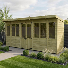 Pent Summer House - Multiple Sizes - Pressure Treated Timber - UK Manufactured