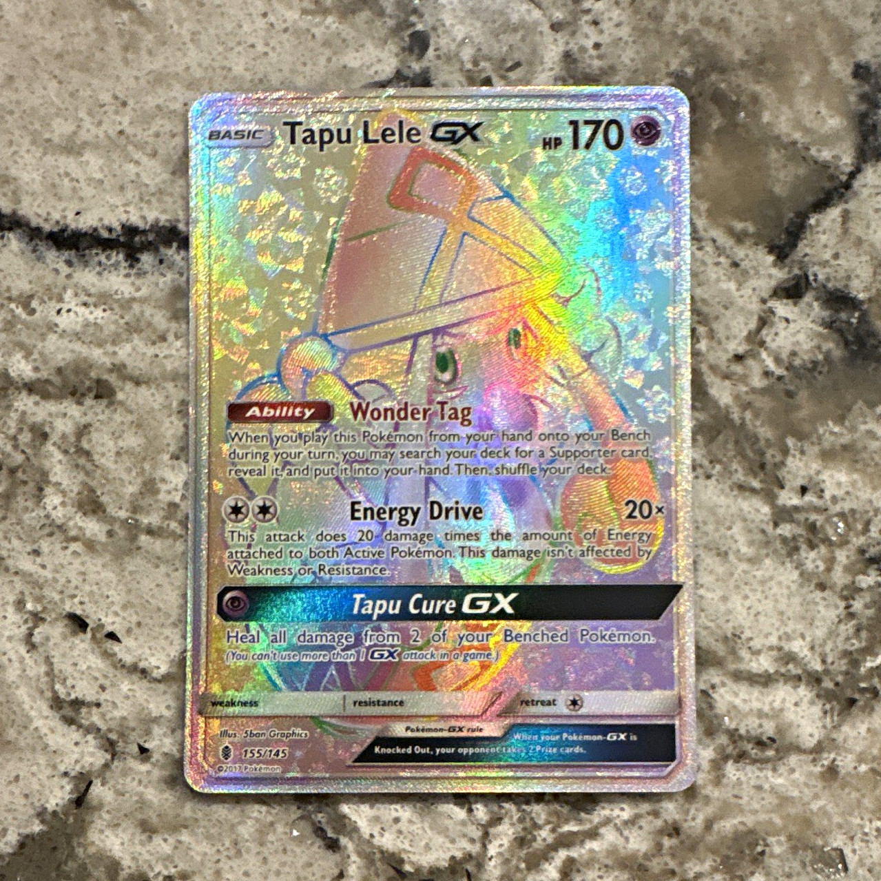 POKÉMON | Tapu Lele GX 155/145 SM Guardians Rising Secret Rare Full Art Holo