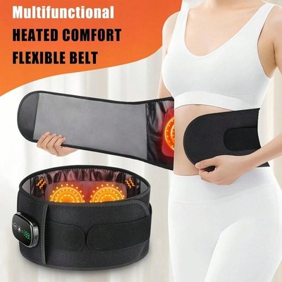 Soothing Heated Back Brace Massager Cordless Pain Relief Comfort Support Belt