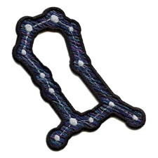 Gemini Zodiac Constellation Patch Stars Twins Horoscope Embroidered Iron On