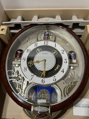 Seiko Melodies in Motion Clock Swarovski Crystals Qxm134brh - 8