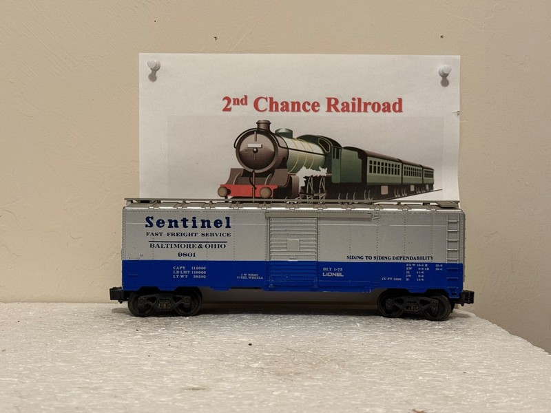 O Scale Trains Lionel Baltimore Ohio Sentinel Box Car 9801