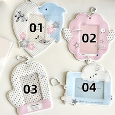 3 inch Photocard Holders Bus Cards Sleeve with Keychain Lovely Cover