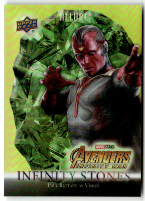 Upper Deck Marvel Allure 2022 IS-10 Paul Bettany as Vision Time Stone 91/99