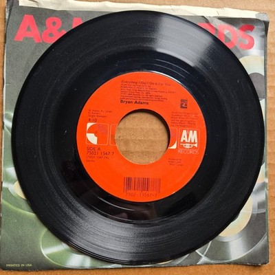 BRYAN ADAMS Everything I Do I Do It For You 45 7'' Record Vinyl