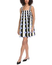 Oscar De La Renta Circle Geo Trapeze Wool-Blend Shift Dress Women's