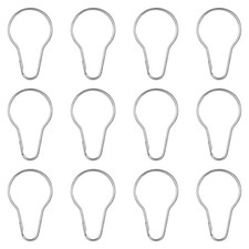 Shower Hooks 12 Pcs Chrome Plated Stainless Steel Curtain Hooks Rings