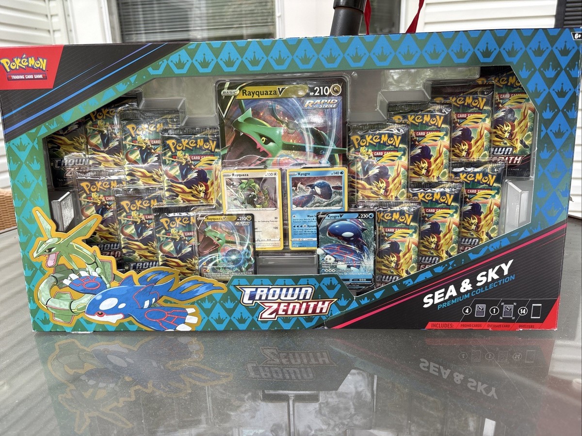 Pokemon TCG Crown Zenith Sea & Sky Premium Collection Box 14 packs