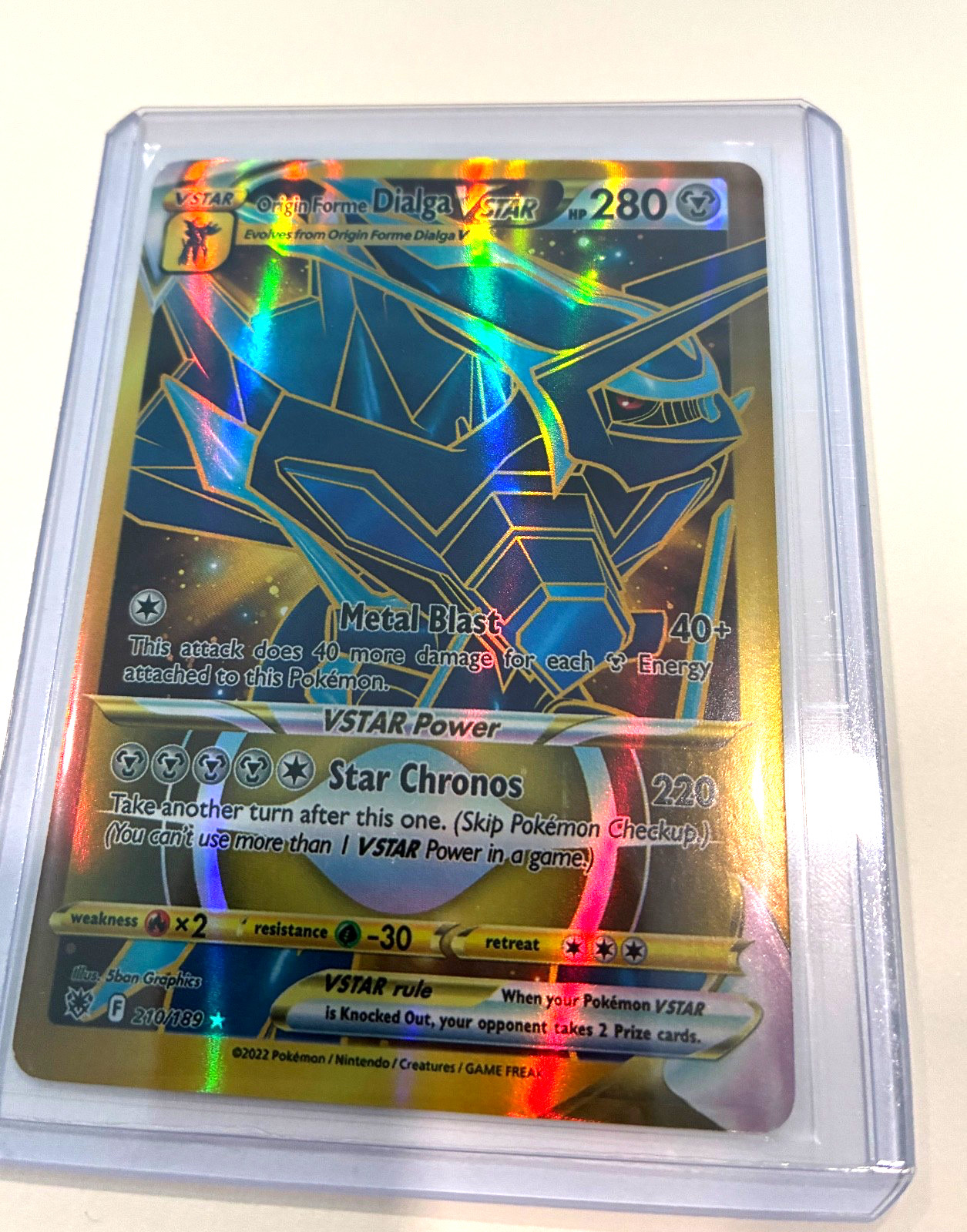 Origin Forme Dialga VSTAR 210/189 Holo Secret Rare Astral Radiance Pokemon Cards