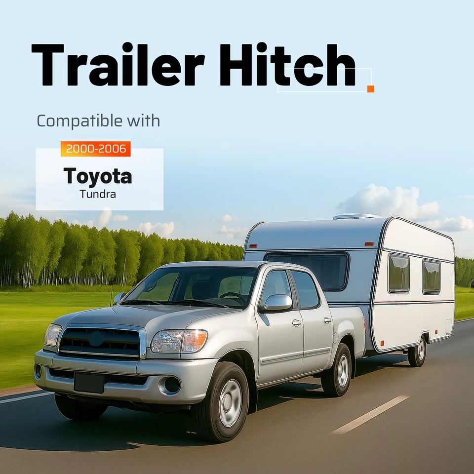 5000 lbs Class 3 Rear Trailer Hitch 2" Tow Receiver For Toyota Tundra 2000-2006 — 第 2/4 张图片
