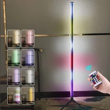 1-5X LED Corner Floor RGB Lamp Minimalist Mood Light Colour Changing Living Room