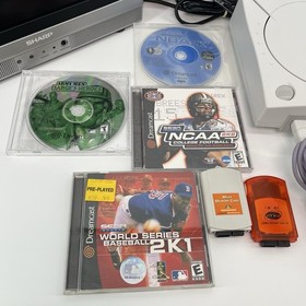 Mint Sega Dreamcast Bundle 2 Controllers 2 Memory Cards 4 Games NEW CLOCK BATT!!