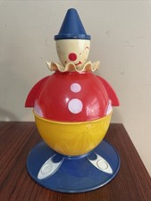 Monarch Plastic Tak-A-Part Toy Clown Dish and Bowl Set Vintage
