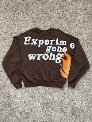 Broken Planet Market  Experiment Gone Wrong  Brown Crewneck Sweatshirt Sz Large