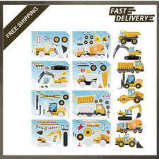 Construction Vehicle Stickers Kids Craft Set 32 Sheets Style DIY Creative Toys