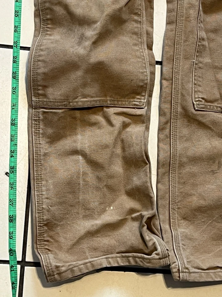 Carhartt Double Knee B01-BRN Brown Work Trousers 31x32 USA Made -2000 Vintage, photo 4 of 5