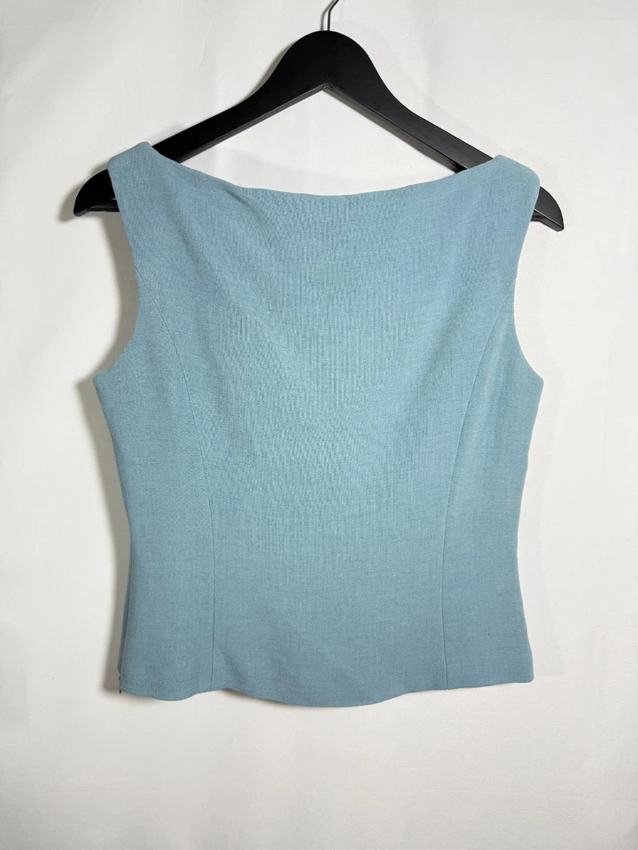 Gianfranco Ferre Studio шерстяная смесь юбка костюм комплект светло-синий размер 8 - Изображение 4 из 4