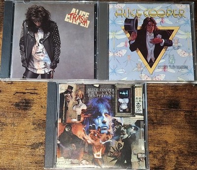 ALICE COOPER - TRASH + THE LAST TEMPTATION + WELCOME TO MY NIGHTMARE  3CDs