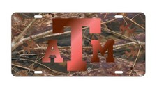 TEXAS A M Aggies Camo Mirrored License Plate / Car Tag