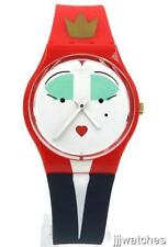 Swiss Swatch Rosso Bianco Skeleton Red Silicone Watch 34mm Gr178 For Sale Online Ebay