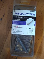 DeckFast fascia fasteners, screws, cedar, epoxy coated, T20 drive, TREx, Azek