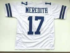 UNSIGNED CUSTOM Sewn Stitched Don Meredith White Jersey - M, L, XL, 2XL