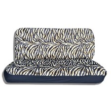 New Universal Animal Print Zebra Brown Black Truck Bench Seat Cover