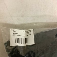 Asos Design Womens Dress Black Curve Sleeveless Tiered Frill Cotton Mini Size 16