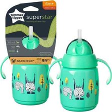 Tommee Tippee Superstar Weighted Straw Cup for Toddlers with INTELLIVALVE 100...