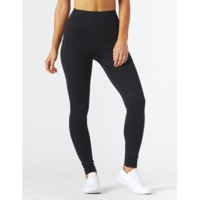 Glyder Women's Black Polyester/Spandex High Rise Taper Legging