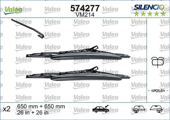 Valeo 574277 Wischblatt FüR CitroËN Fiat Lancia Peugeot-image