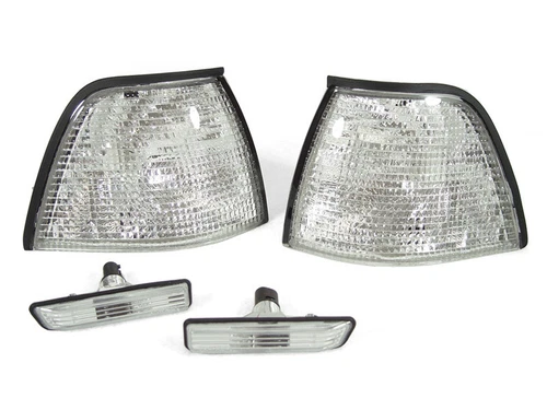 COMBO Clear Corner Signal + Side Marker Lights For 97-98 BMW 3 Series E36 3D/4D