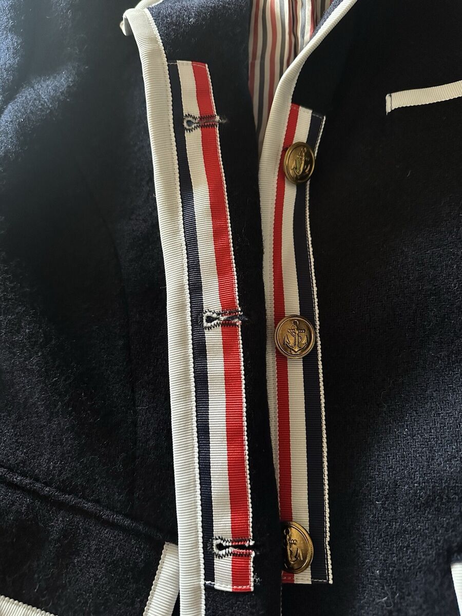 Thom Browne Target Neiman Marcus Navy Blue Wool Blazer Thom Browne Target Neiman Marcus Navy Blue Wool Blazer