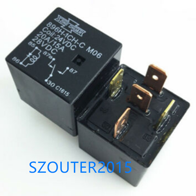 24VDC 5 Pin Relay 1pc Automotive Relay 898H-1CH-S U06 24VDC 5 Pins 20A/15A  24 Volt DC Relay For Vehicles 5 automotive relays 5-pin 896H-1CH-C-24VDC 20A/15A 28VDC