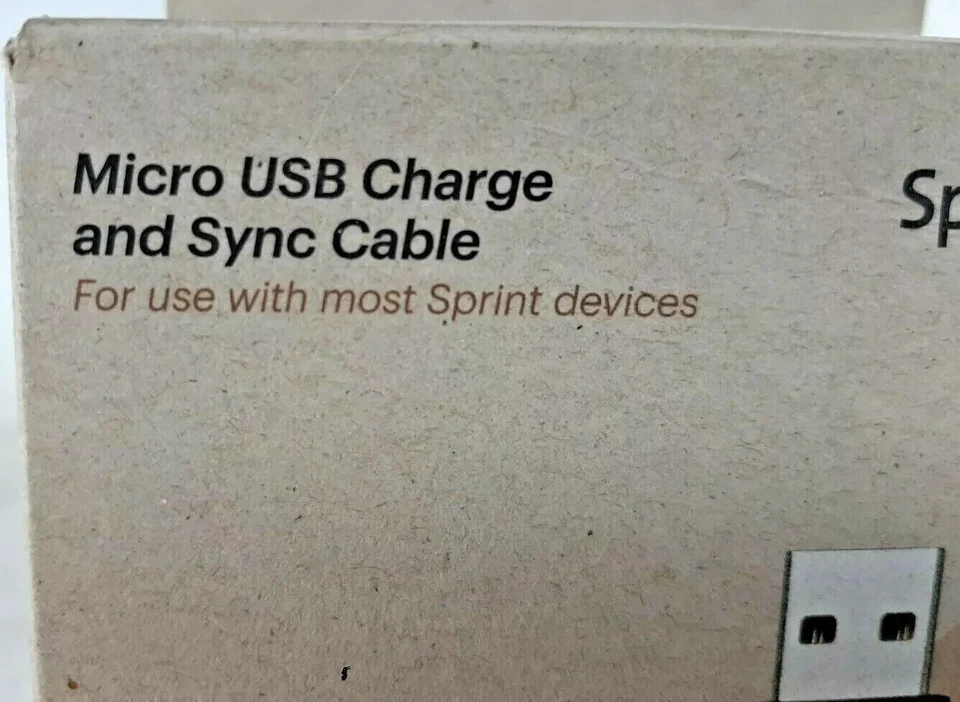 Sprint Micro USB Charge and Sync Cable 5ft Black - Image 3 of 4