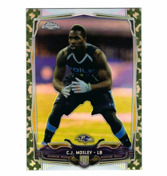 CJ Mosley Topps Chrome #203 Camo Refractor