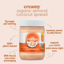 Almendra orgánica coco para untar, 11,5 oz (326 g) 6 botellas