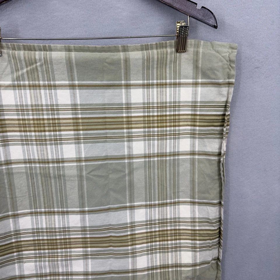 Hardware de restauração xadrez capa de travesseiro quadrada algodão verde conjunto de 5 LEIA DETALHES - Imagem 3 de 4