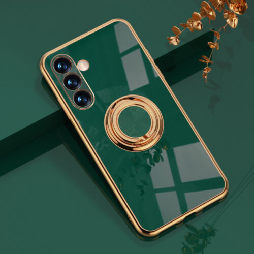 For Samsung Galaxy A14 A25 A54 A72 Luxury Plating Ring Holder Slim Phone Case - 第 12/17 張圖片